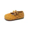 Nuevos Zapatos Mary Jane de Cuero con Puntos para Niña Colección Primavera 2026 Suela Suave Antideslizantes Zapatos de Princesa Estilo Coreano Lindos Zapatos Individuales para Bebé