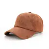 Gorra de Béisbol de Gamuza Suave para Otoño e Invierno Transfronteriza para Hombres y Mujeres, Gorra de Pico Versátil de Color Sólido, Gorra con Visera Curva para Proteger del Sol, Parte Superior Redonda Personalizable