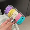 Elástico de cabelo feminino de alta qualidade, modelo 2025, com alta elasticidade e durabilidade, ideal para rabo de cavalo alto. Estojo de couro.