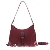 Bolsa de mão franjada retrô boêmia transfronteiriça, bolsa de sela casual, bolsa de ombro moderna para o dia a dia, design personalizado para mulheres
