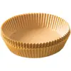 Bandeja de papel para assar específica para air fryer, tapete de papel absorvente de óleo, papel de silicone para alimentos doméstico, tigela de papel alumínio, papel manteiga, grau alimentício