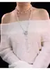 Cadena de Suéter de Perlas en Capas Fragmentadas Europea y Americana Transfronteriza Collar Asimétrico de Tres Capas para Mujer Collar de Perlas Francés de Múltiples Capas