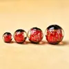 Vidro para cinzas de incenso, contas soltas, contas redondas, pulseira DIY, pingente de celular, fera devoradora de ouro multi-tesouro de cinco cores, materiais e acessórios para beadwork artesanal