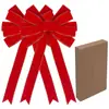 Venta al por mayor transfronteriza Phnom Penh Cinta de terciopelo Rojo Navidad Lazo de cola de golondrina Borde de alambre decorativo Lazo flocado