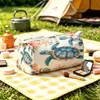 Bolsa de Maquillaje de Terciopelo con Estampado de Tiburones y Estrellas Marinas 2026, Bolsa con Cierre para Almacenamiento de Skincare de Viaje, Gran Capacidad, Pedido Mínimo 1 Pieza