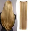 Pelucas Europeas y Americanas Transfronterizas Extensiones de Cabello de Cinco Piezas Peluca Cabello Largo Liso Extensiones de Cabello de Clip de Una Pieza Listas para la Venta