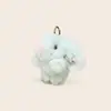 Lujo Ligero Piel de Conejo Rex Lindo Colgante de Conejito Floral Peluche Encanto para Bolso de Moda Femenina Llavero Juguete de Piel Venta al por Mayor