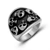 Anillo de titanio para hombre con calavera de vampiro, anillo de moda hipster no convencional, accesorios de moda SA386