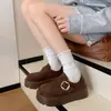 Mocasines de Suela Gruesa para Mujer 2026 Otoño Nuevo Modelo Ante Slip-On Retro Casual Zapatos que Aumentan la Altura para Mujer