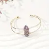 Pulseras de Moda Europeas y Americanas Talladas de Cristal Natural de Doble Punta de Venta Caliente Transfronteriza, Joyería de Pulsera Hecha a Mano Simple y Personalizada