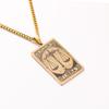 Collar de las Doce Constelaciones Europeo y Americano Transfronterizo Logo Colgante Militar Retro Hombre Tarot Acero Inoxidable Tarot