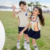 Ropa de clase para estudiantes de primaria Ropa de verano Primer grado de verano Reunión deportiva Estilo universitario Traje de uniforme escolar Ropa de graduación Jardín de infancia Ropa de jardín