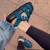 Sandálias Femininas Fechadas Tendência Designer de Nicho 2026 Verão Novas Planas Casuais Sapatos Feios-Fofos Gaiola de Porco Sapatos Romanos Femininos