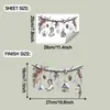Divertido-JD192 Escena Invernal de Nieve Patines de Hielo Casa Pequeña de Madera Ventana de Cristal Decoración para Embellecer el Hogar Pegatina Estática para Ventana UV