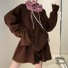 Falda de punto gris, un conjunto de ropa de invierno 2025, nuevo diseño de otoño e invierno, vestido coreano Sense