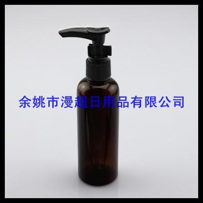 100ml 圆肩pet+夹子泵 棕 色
