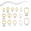Anillo de cuentas de corona de cáñamo de doble agujero de oro de 18k color oro de 14k anillo perforado de agujero recto anillo de cuentas ligeras accesorios DIY