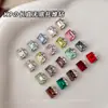 Caramelo de roca súper brillante sin base pedrería apilada accesorios de arte de uñas cristal pequeño facetado múltiple K9 producto terminado de arte de uñas de ángulo recto largo
