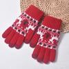 Adquisición de Regalos Guantes de Navidad Ciervo Pantalla Táctil A prueba de Viento Hombres Tejidos A Prueba de Frío Ciclismo Guantes Cálidos Invierno