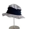 Sombrero de Pescador Vintage con Bloques de Color de Mezcla de Algodón y Lino para Mujer, Nuevo Sombrero de Cubo Versátil Casual de Otoño, Sombrero de Tela con Protección Solar, Moderno