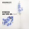 Venta al por mayor decoración china para el hogar simulación delfinio flor artificial boda diseño de techo simulación 2 ramas flocado delfinio
