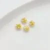 Caja de regalo cuadrada color oro 14K para preservar el color, colgante pequeño, colgante, joyería hecha a mano DIY, material para pulsera, collar