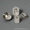 Acessórios para Colar com Fecho de Cordão de Couro em Formato de Balde de Aço Inoxidável Joias para Colar e Pulseira Cilindricas de Ouro 18K Real Fecho Conector em Estoque
