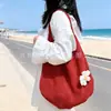 Bolso de Hombro Tejido Hueco de Verano para Mujer 2025 Nuevo Estilo Bolso de Punto con Flor de Hilo Gran Capacidad Bolso Tote