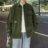 Jaqueta Camisa Masculina Primavera Alta Qualidade Jovem Início do Outono Roupa de Trabalho Cardigan Casaco Estilo Japonês Casual Fino Roupa de Outono