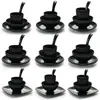 Configuración de Mesa para Restaurante Hot Pot Juego de Cuatro Piezas de Plástico Negro Imitación Porcelana Vajilla de Melamina para Hotel Restaurante Restaurant Comercial