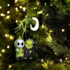 Enfeites de Árvore de Natal O Estranho Mundo de Jack Decorações de Natal Transfronteiriças Pingentes Planos de Acrílico Decorações Internas Mais Vendidas