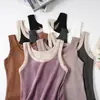 Chaleco térmico de forro polar de una pieza para mujer, parte superior de capa base con forro de forro polar para otoño e invierno, que cubre los lados del busto, nueva versión 2026 sin mangas