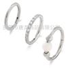 Explosiones Transfronterizas Combinación Nuevo Aro para Nariz Acero Inoxidable 316 Capa Única Doble Capa Pendientes de Diamante Joyería para Piercing Aobao