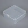 Caja Cuadrada Transparente de Plástico PP de 3 cm de Alto y 9.5 cm Caja para Empaque de Accesorios Digitales Caja de Almacenamiento para Juguetes Piezas de Lego Caja de Almacenamiento para Ferretería