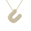 Collar Nuevo Estilo Europeo y Americano 2024 con Incrustaciones Collar de 26 Letras Burbuja Moda para Mujer Regalo de Cumpleaños Joyería