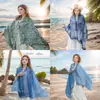 Bufanda Retro Estilo Étnico Primavera y Verano Versátil Delgada de Seda Bufanda Multifuncional de Viaje Protector Solar Chal Distintivo Toalla de Playa