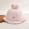 Chapéus de Bebê Primavera e Verão Novo Estilo Chapéu Bucket Fofo com Laço Protetor Solar para Bebês Meninas Chapéu de Pescador