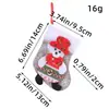 Meias de Boneca de Natal Transfronteiriças Meias de Pelúcia Desenho Animado de Natal Pingente de Árvore de Natal Papai Noel Boneco de Neve Saco de Presente de Doce