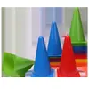Cubo redondo de 23 cm con logo para entrenamiento de fútbol, baloncesto, helados, cubo con logo súper grueso, obstáculo de carretera, entrenamiento de fútbol, Carretera