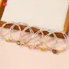 Nuevo Pulsera de Hilo de Algodón Estilo Chino Flor de Loto Paz y Alegría DIY Hecho a Mano Joyería de Estilo Étnico Cuerda Multicolor Venta al por Mayor
