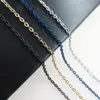 3mm60cm em estoque corrente O de aço inoxidável corrente de elos cruzados dourada preta ouro rosa corrente de aço titânio joias de comércio exterior