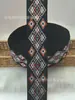 Fita Jacquard Bordada Estilo Étnico 5cm Acessórios de Cabelo Adorno de Cabeça Embalagem em Caixa de Presente Sacola Acessórios para Roupas de Performance