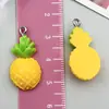DIY Resina Artificial Estéreo Fruta Plátano Fresa Manzana Colgante Pulsera Collar Dulce Colgante Joyería Accesorios