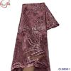 Tule Rosa Lace Lantejoulas Bordado Renda Inteira Tecido Feminino Não Elástico Corte a Laser CL9808