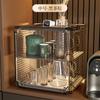 Estante de Almacenamiento de Tazas a Prueba de Polvo Lujo Ligero Alto Valor Apilable Transparente Sala de Estar Oficina Escritorio Gabinete Soporte para Tazas