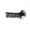 Máscara de Encaje Negra Floral de Media Cara Máscara de Cosplay de Halloween Velos Femeninos Accesorio para Disfraz de Fiesta de Baile Foto