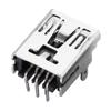 Conector miniusb5PFT de parche/enchufe directo/vertical, interfaz de datos USB hembra, conector mini USB