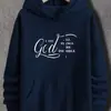 Sudadera con capucha holgada de color sólido estampado para primavera, otoño e invierno