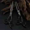 Tijeras de Peluquería Personalizadas Wahl Negras con Rodamiento de 6.0 pulgadas Tijeras para Cortar el Cabello Tijeras Planas Tijeras para Flequillo