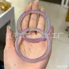 Pulsera de calcedonia violeta tipo hielo, morado lavanda, ágata lisa similar al hielo, pulsera delgada redonda de jade, al por mayor